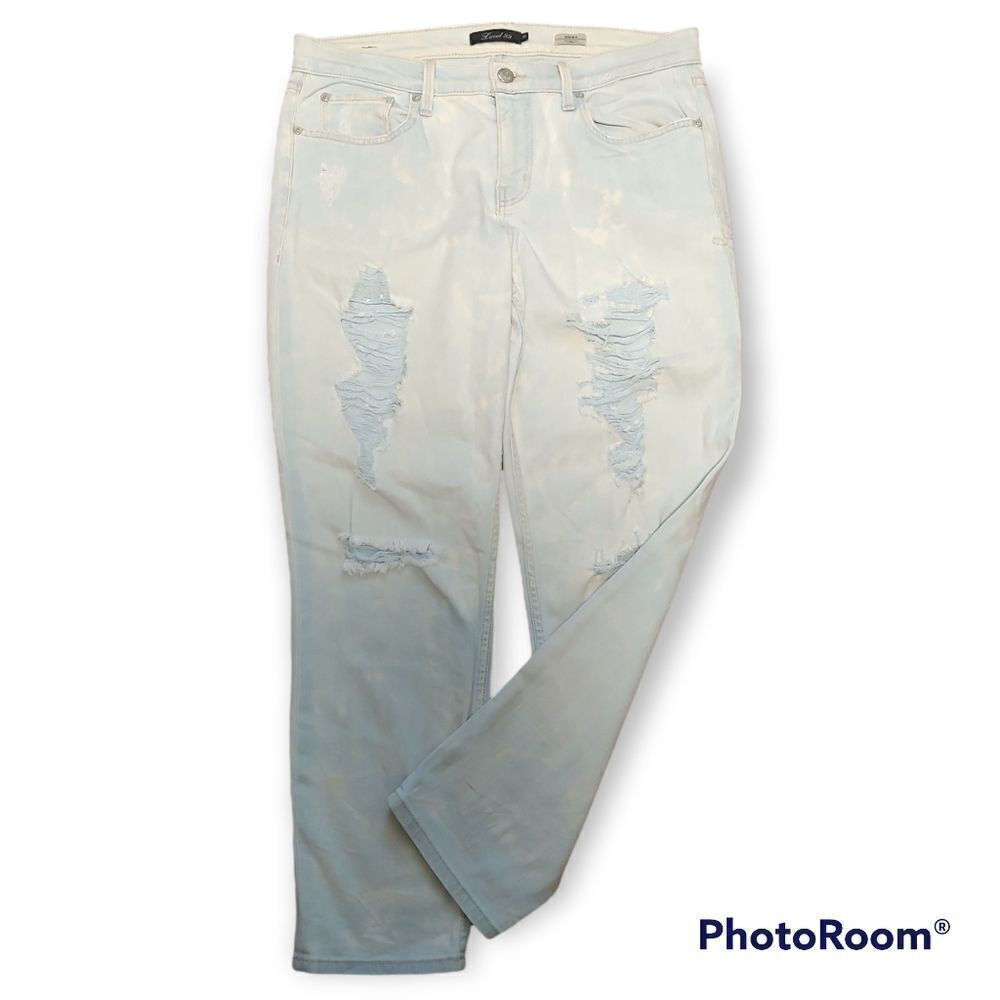 Level 99 size 29 pale blue distressed sienna tomboy boyfriend jeans
